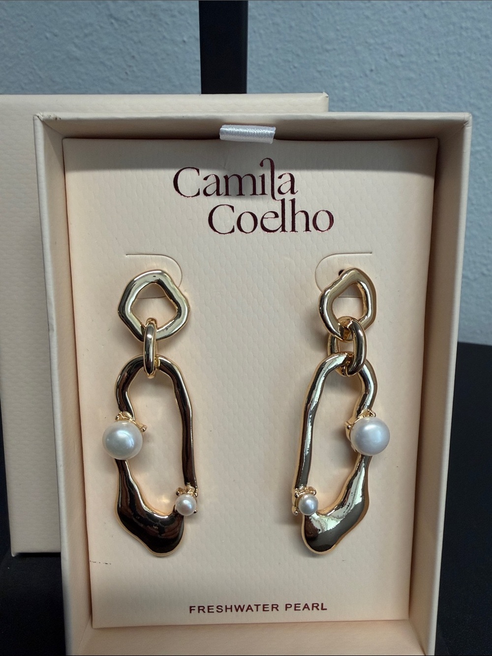Camila Coelho | Abstract Style Freshwater Pearl Dangle Earrings ✨